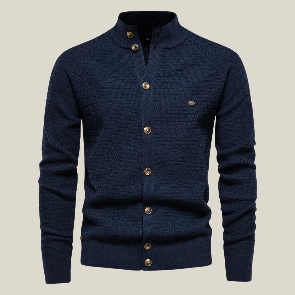 Arklen Textured Sweater Knit Button-Up