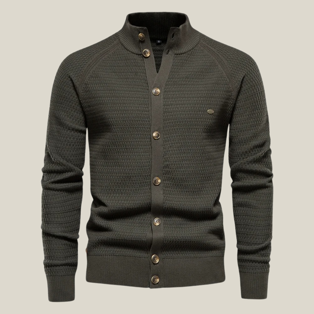 Arklen Textured Sweater Knit Button-Up