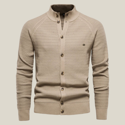 Arklen Textured Sweater Knit Button-Up