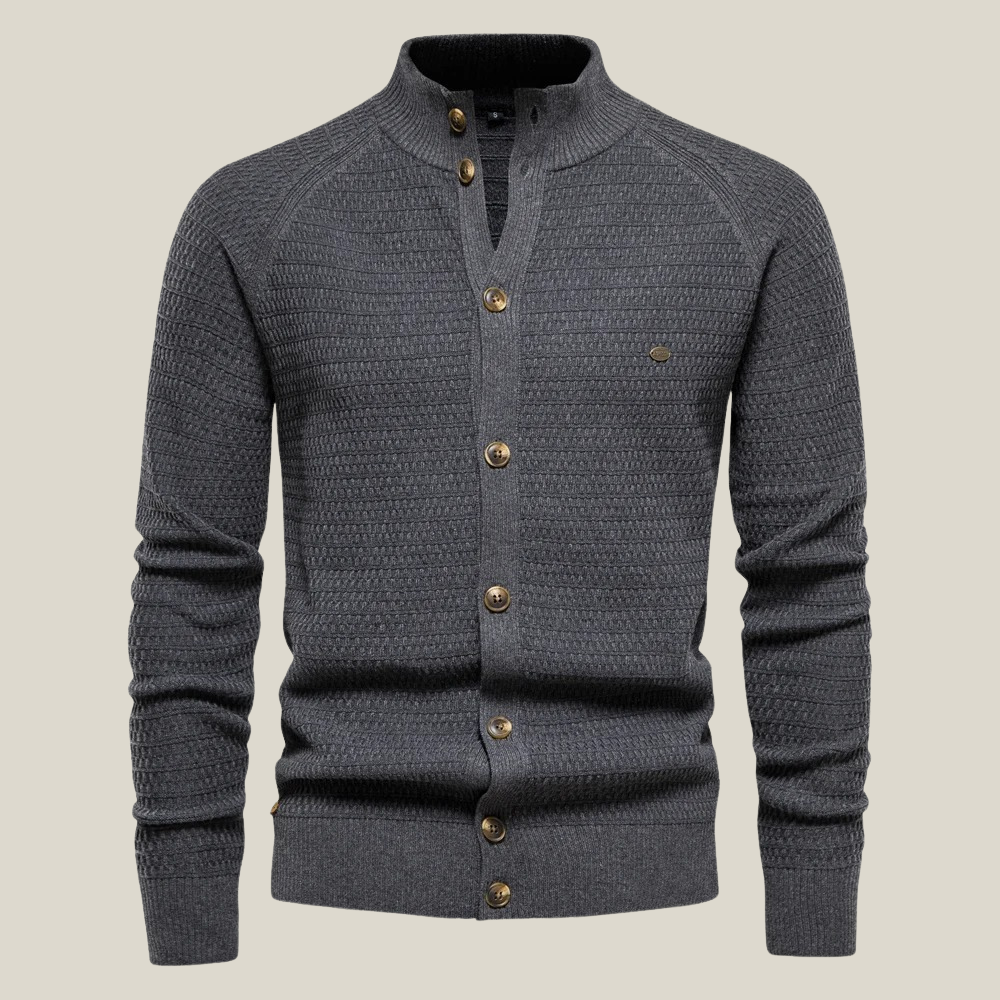Arklen Textured Sweater Knit Button-Up