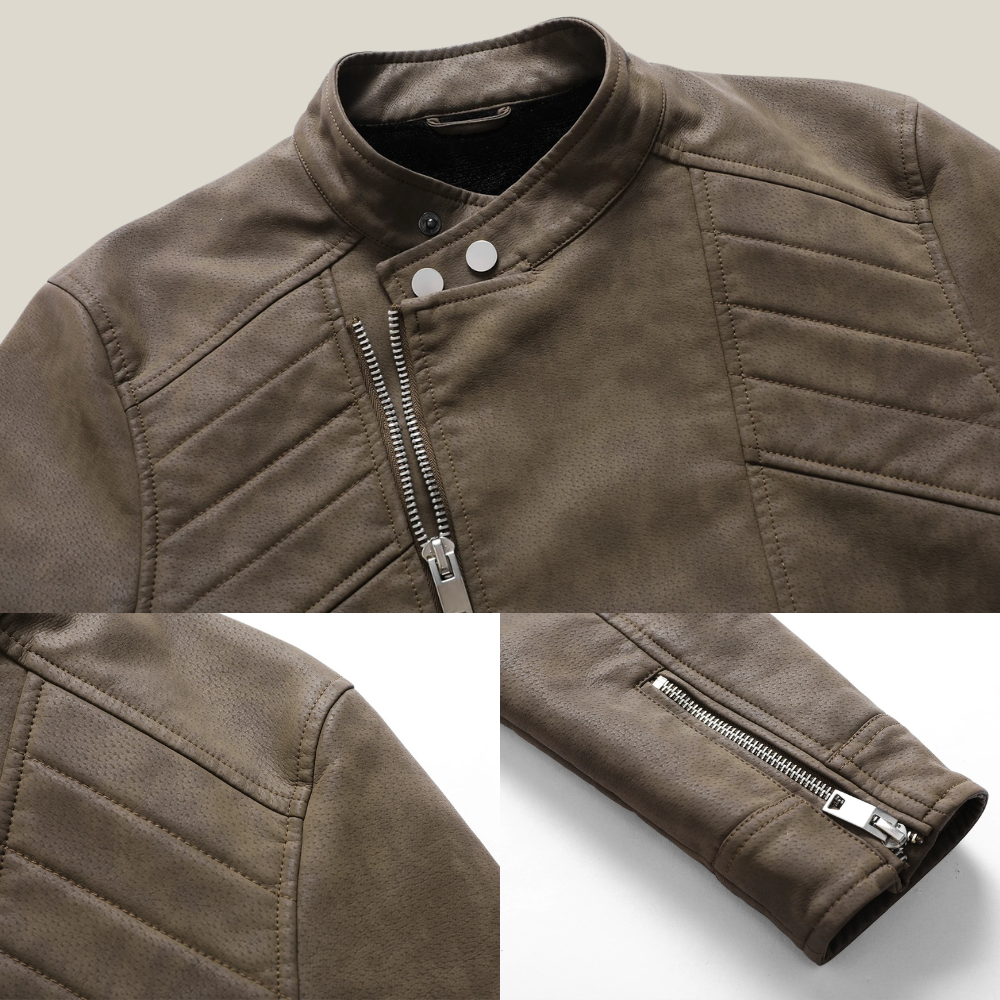Arklen Rugged Biker Leather Jacket