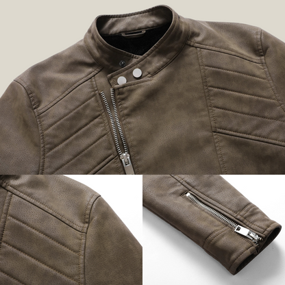 Arklen Rugged Biker Leather Jacket