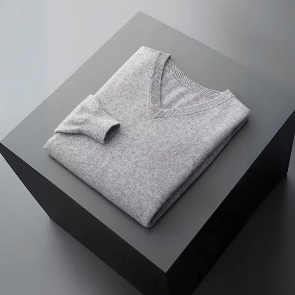 The Amalfi Merino Wool V-Neck Sweater