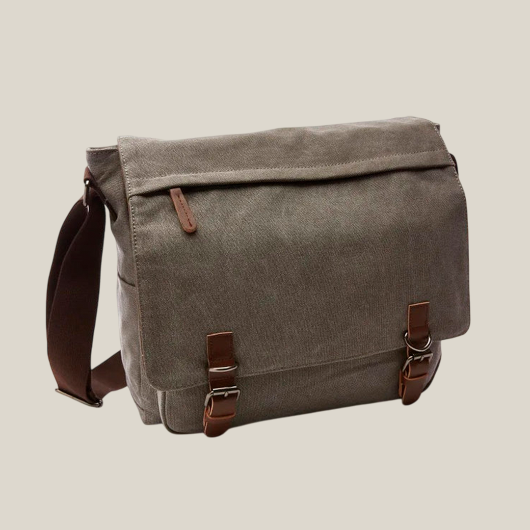 Arklen Explorer Messenger – Waxed Canvas & Leather Shoulder Bag