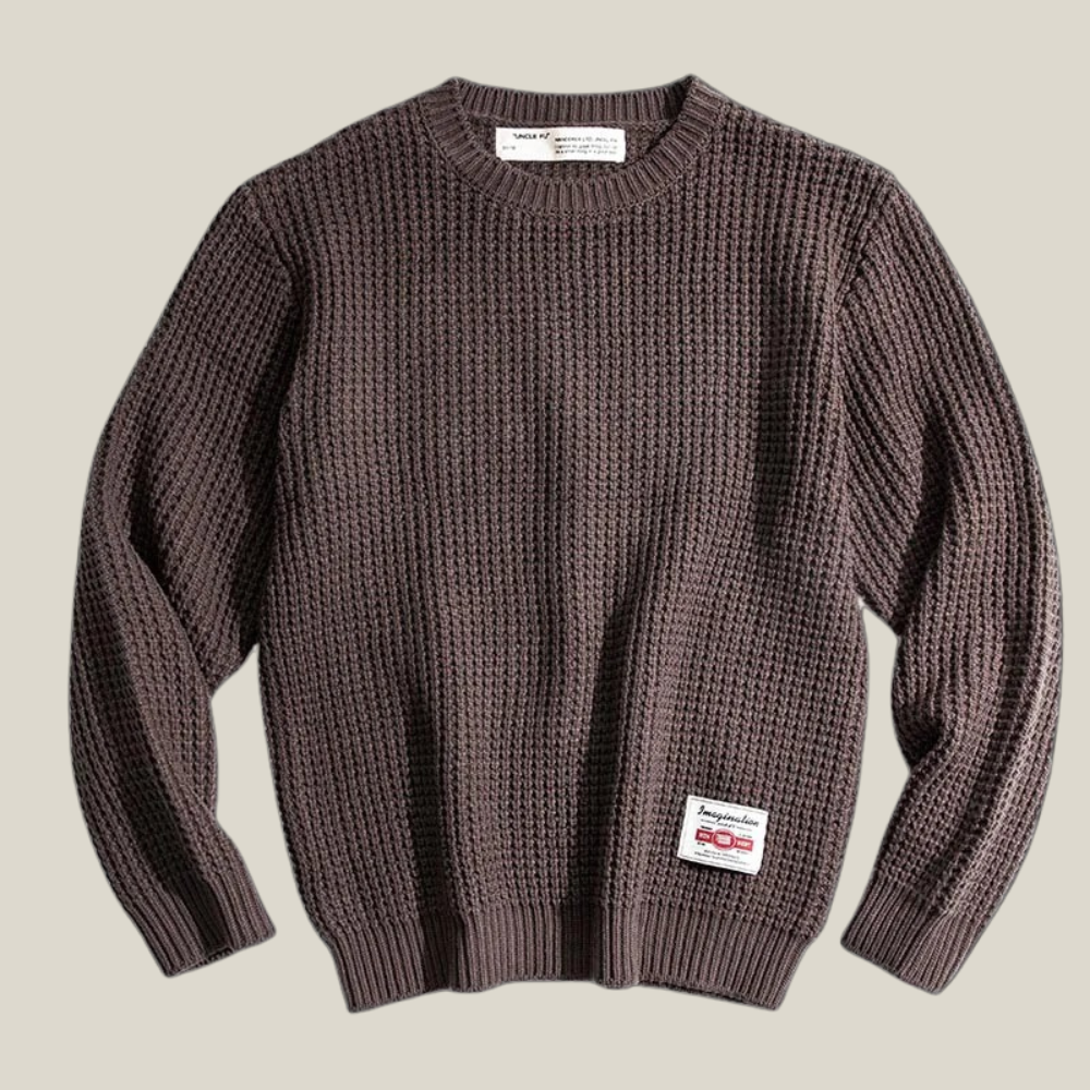 Arklen Waffle Knit Crewneck Sweater