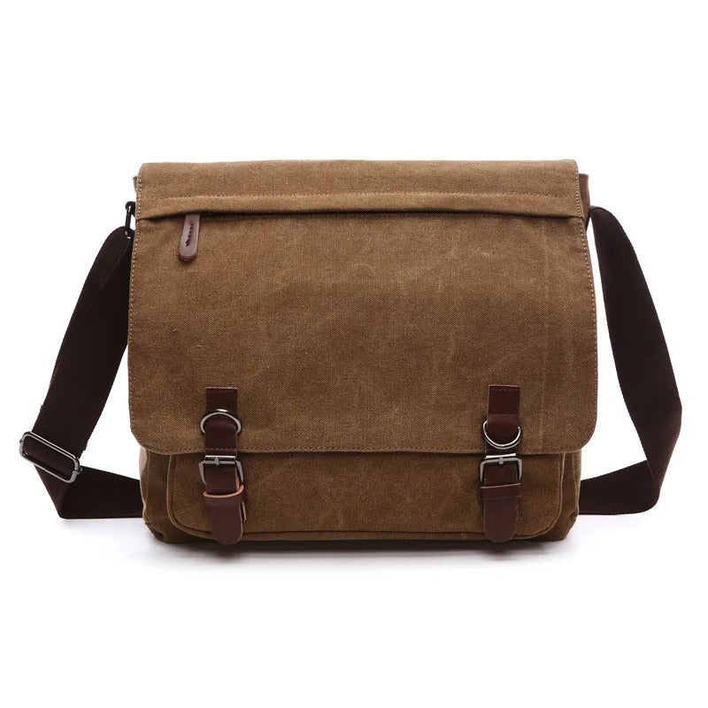 Arklen Explorer Messenger – Waxed Canvas & Leather Shoulder Bag