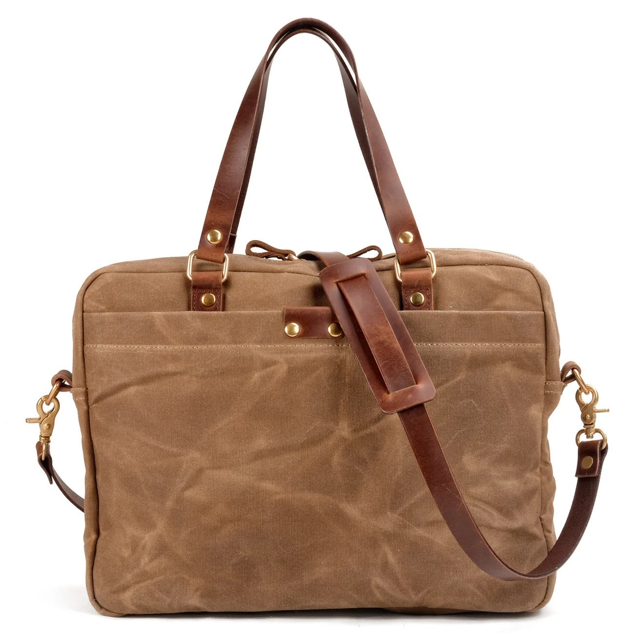 Arklen Expedition Briefcase – Waxed Canvas & Leather Laptop Bag