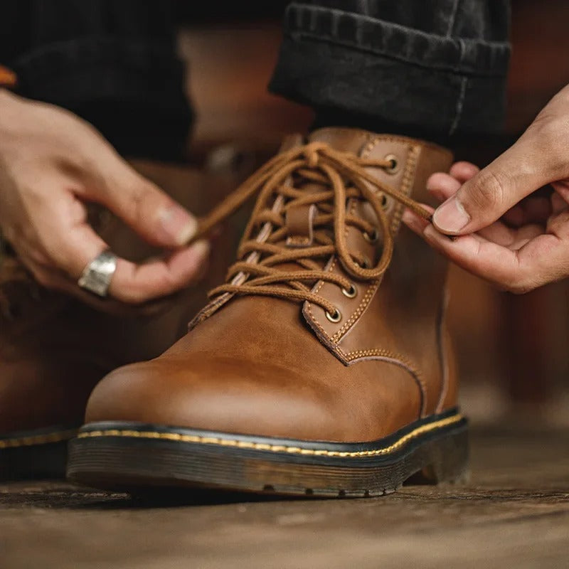 Arklen Combat Leather Boots - The Hero