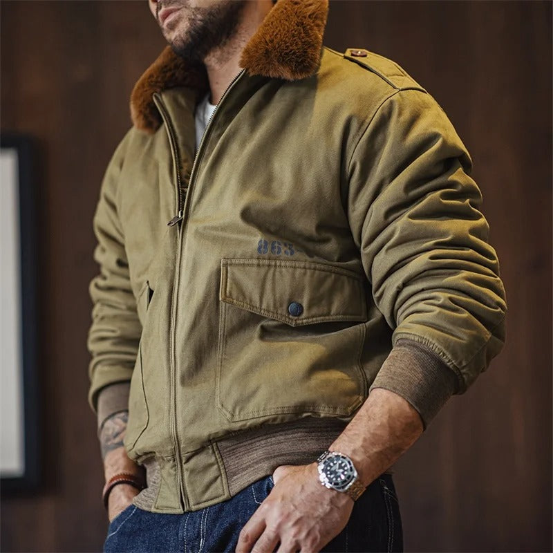 Arklen Military Bomber Jacket – Heavy-Duty Flight Coat