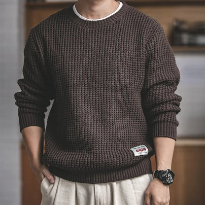 Arklen Waffle Knit Crewneck Sweater