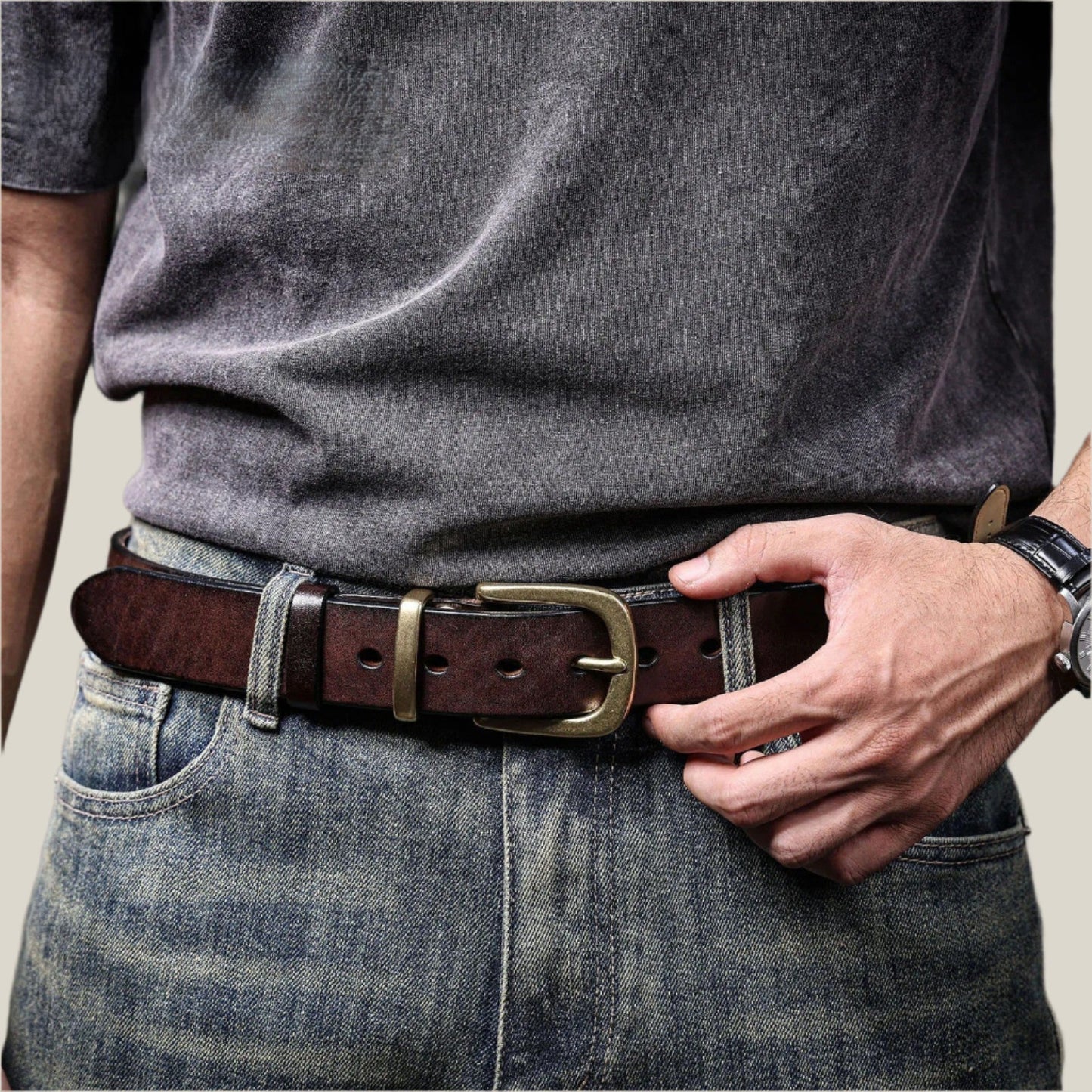 Arklen Dakota Full-Grain Leather Belt