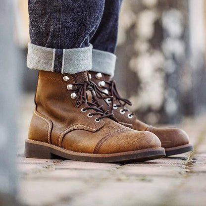 Ironhide Leather Cap Toe Boots - Arklen