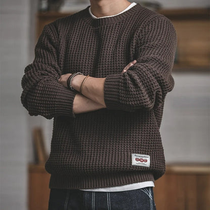 Arklen Waffle Knit Crewneck Sweater
