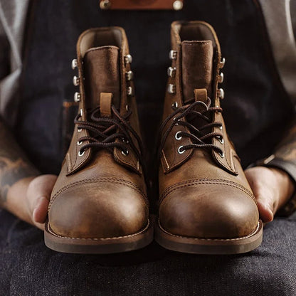 Ironhide Leather Cap Toe Boots - Arklen