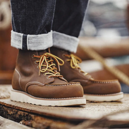 Arklen Moc Toe Leather Boots – The Diplomat