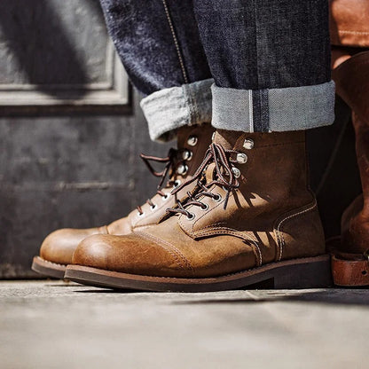 Ironhide Leather Cap Toe Boots - Arklen