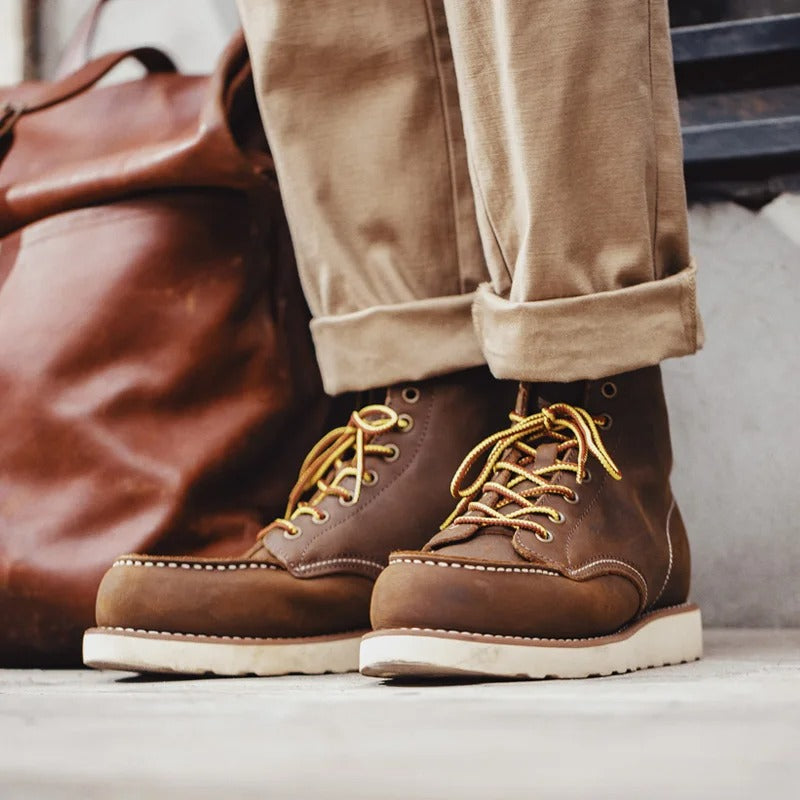 Arklen Moc Toe Leather Boots – The Diplomat
