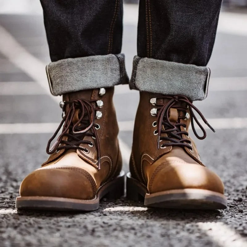 Ironhide Leather Cap Toe Boots - Arklen