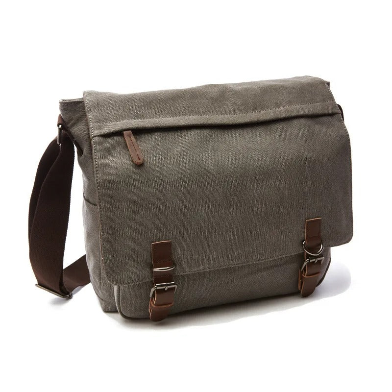 Arklen Explorer Messenger – Waxed Canvas & Leather Shoulder Bag