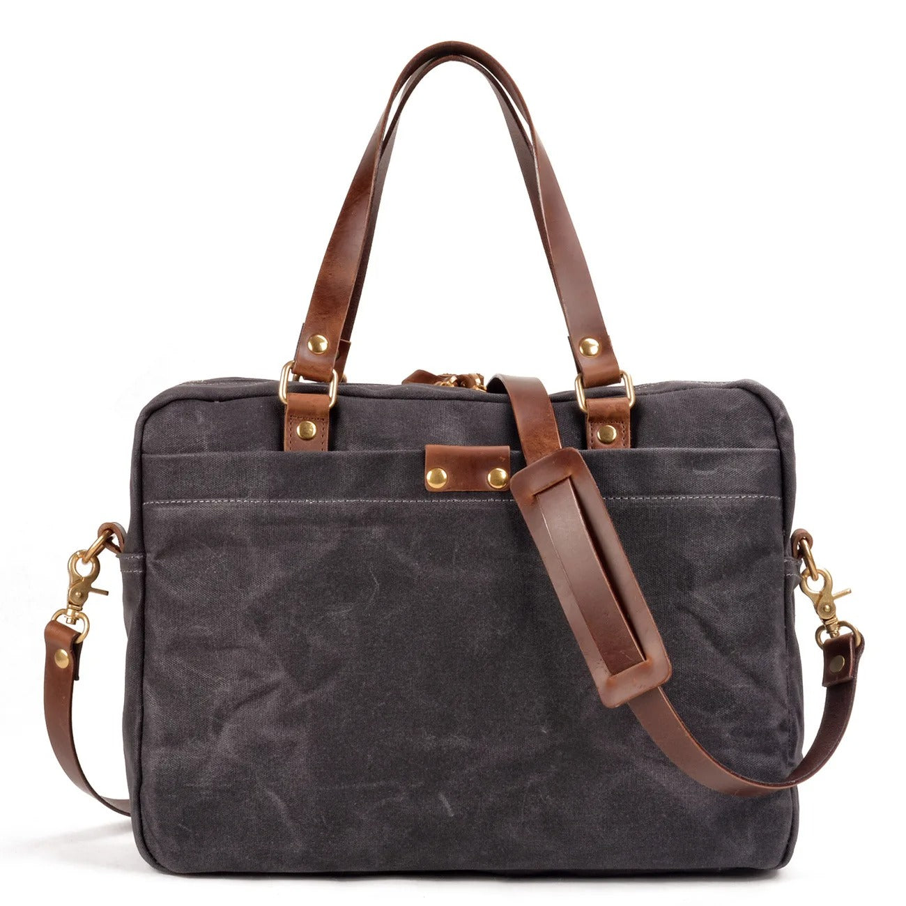 Arklen Expedition Briefcase – Waxed Canvas & Leather Laptop Bag